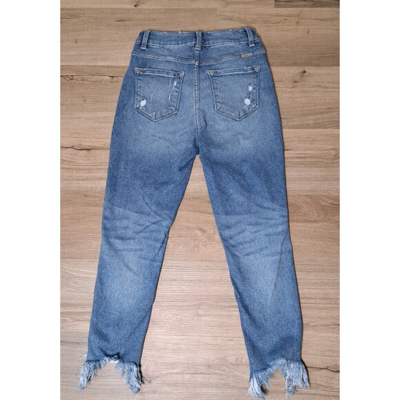 KanCan Womens Dempsey High Rise Ankle Skinny Jeans Button Fly Distressed Size 28 - Picture 3 of 11